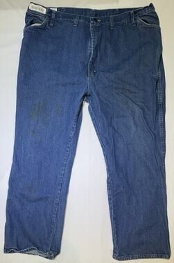 Men's Bulwark FR Flame Resistant Medium Wash Blue Denim Jeans Straight Size 50